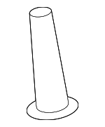 PAF008713 - Body: Header Trim Grommet for Porsche: 718 Boxster, 718 Cayman, 718 Spyder, 911, Boxster, Cayman, Macan, Panamera, Taycan Image