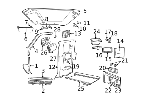Interior Trim - Cab for 2010 Ford Ranger #1