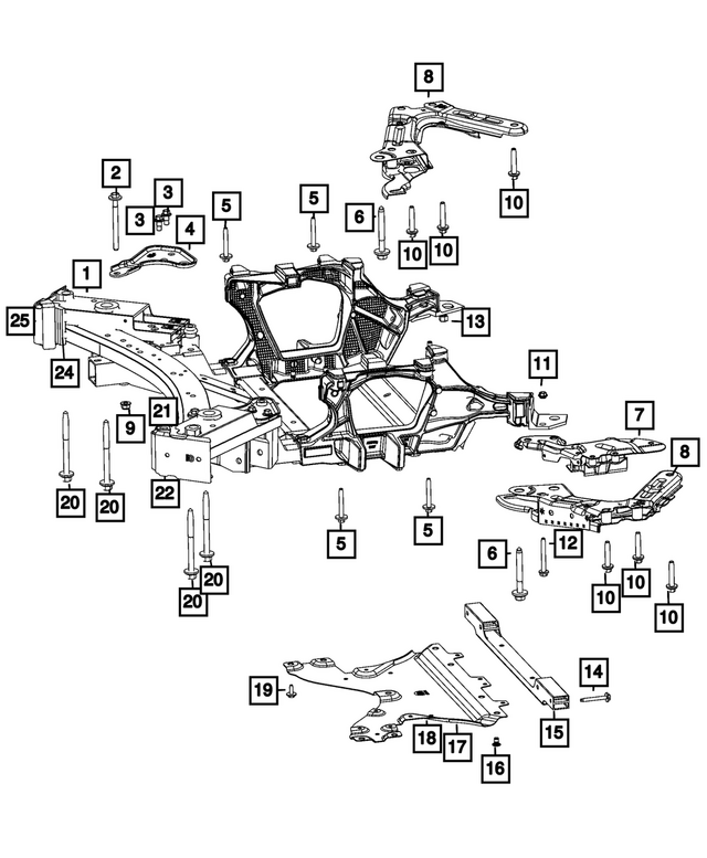 « 68438645AG – Front Suspension : Suspension Avant Berceau pour Mopar Image »