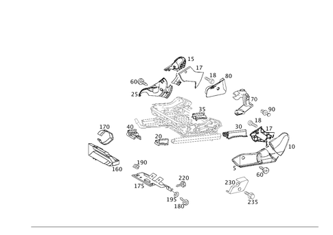 Covers and Bracket for Fire Extinguisher for 2003 Mercedes-Benz C230 #0