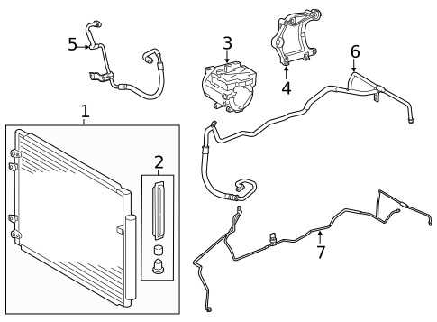 Condenser, Compressor & Lines for 2015 Toyota Highlander #0