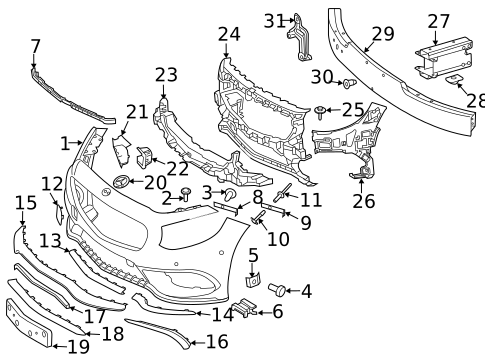 Bumper & Components - Front for 2017 Mercedes-Benz S65 AMG #0