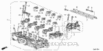 12100RDFA00 - Engine: CYLINDER HEAD ASSY. for Honda Image