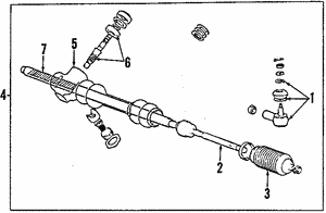 5654022000 - Steering: Inner Tie Rod for Hyundai: Accent Image