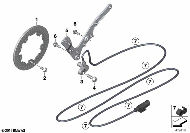 34528553968 - Brakes: Sensor Ring -  for BMW-Motorrad Image