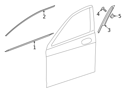 Exterior Trim - Front Door for 2025 Mercedes-Benz C 43 AMG&reg; #0