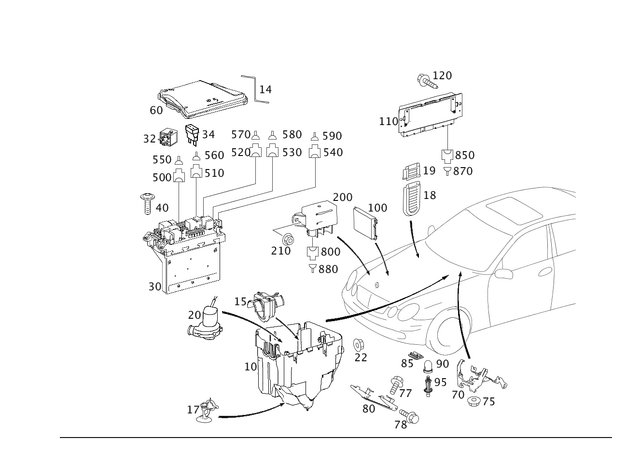 2115400400 - Electrical Equipment and Instruments: Grommet for Mercedes-Benz Image image