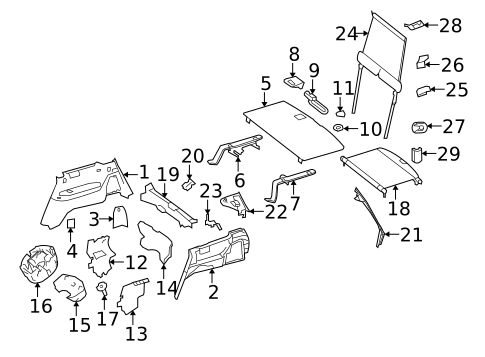 Interior Trim - Rear Body for 2007 Mercedes-Benz R 63 AMG&reg; #0