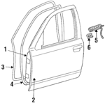 YW7Z5420125BA - Body: Door Shell for Ford Image image