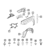 68079928AA - Body Sheet Metal Except Doors: Front Fender, Right for Mopar Image