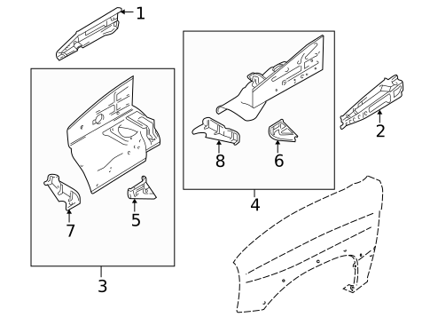 Inner Components for 2001 Chevrolet Tracker #0