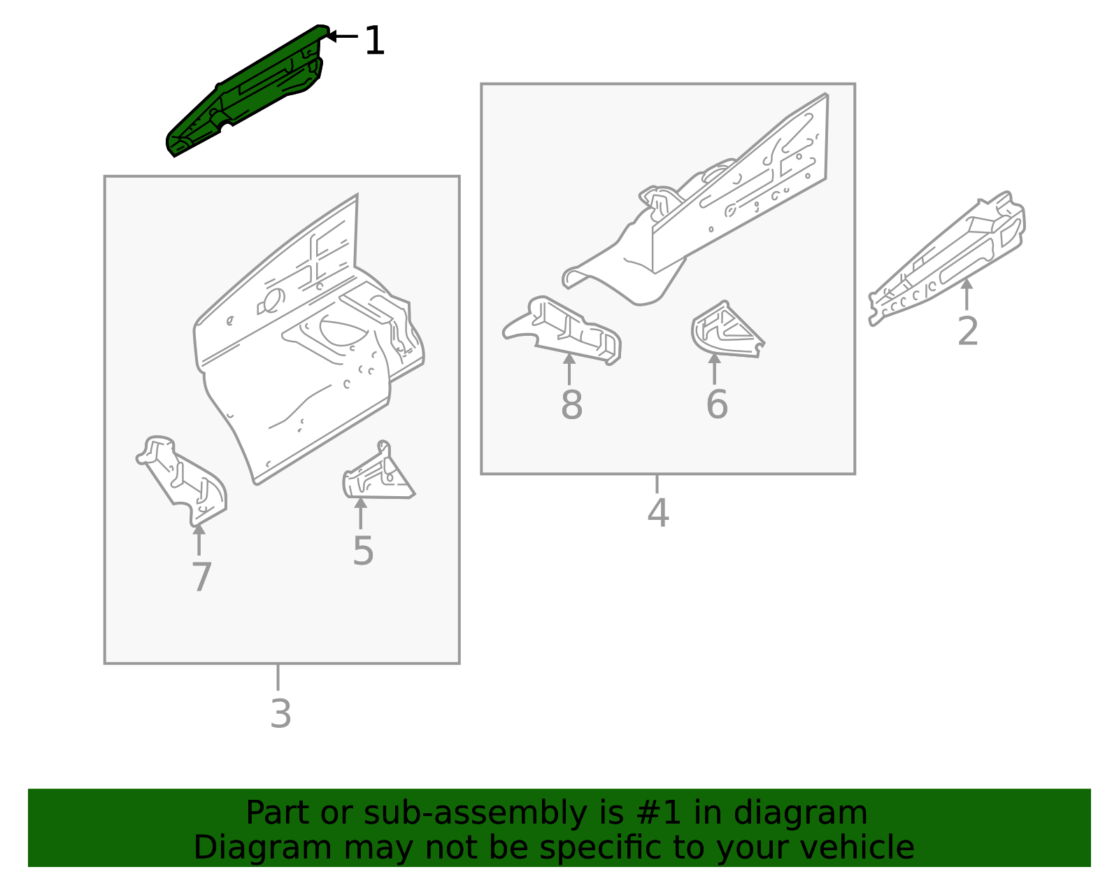 Upper Rails Locationone 1999-2004 Chevrolet Tracker Upper Rail 91177536 GM | GMPartsDirect.com