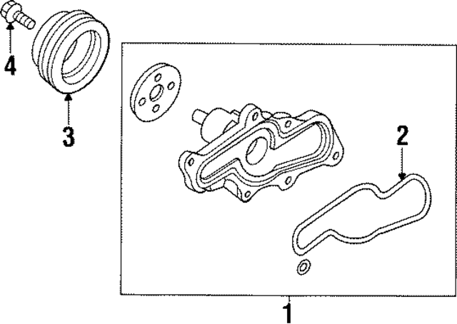 F32Z8507C - Cooling System: Water Pump Gasket for Ford Image