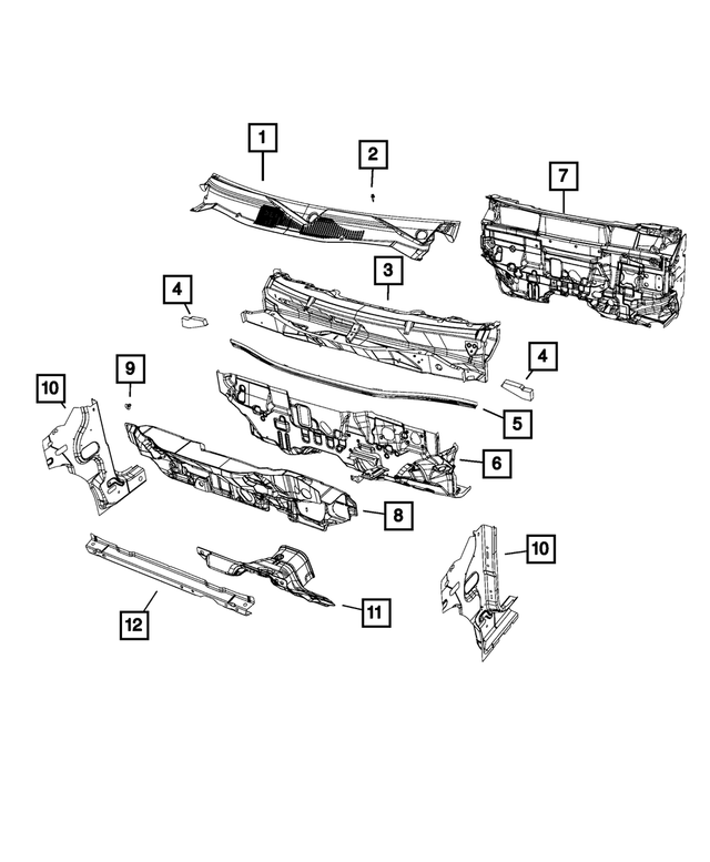 5160046AB - : Hood Hinge To Body Side Seal for Mopar Image
