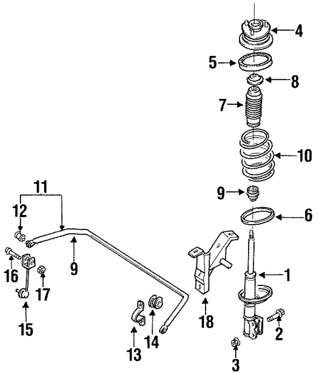 20360PA011 - : Strut for Subaru Image