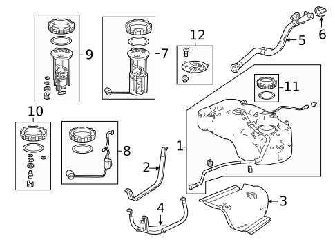 Senders for 2013 Acura RDX #0