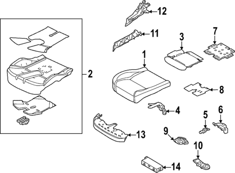 Passenger Seat Components for 2022 Land Rover Range Rover #2