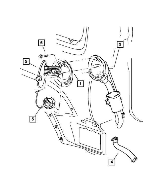 52129228AE - Body Sheet Metal Except Doors: Fuel Hose for Mopar Image