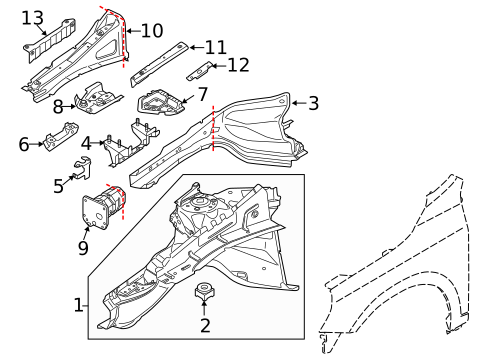 Structural Components & Rails for 2017 Volvo S60 Cross Country #0