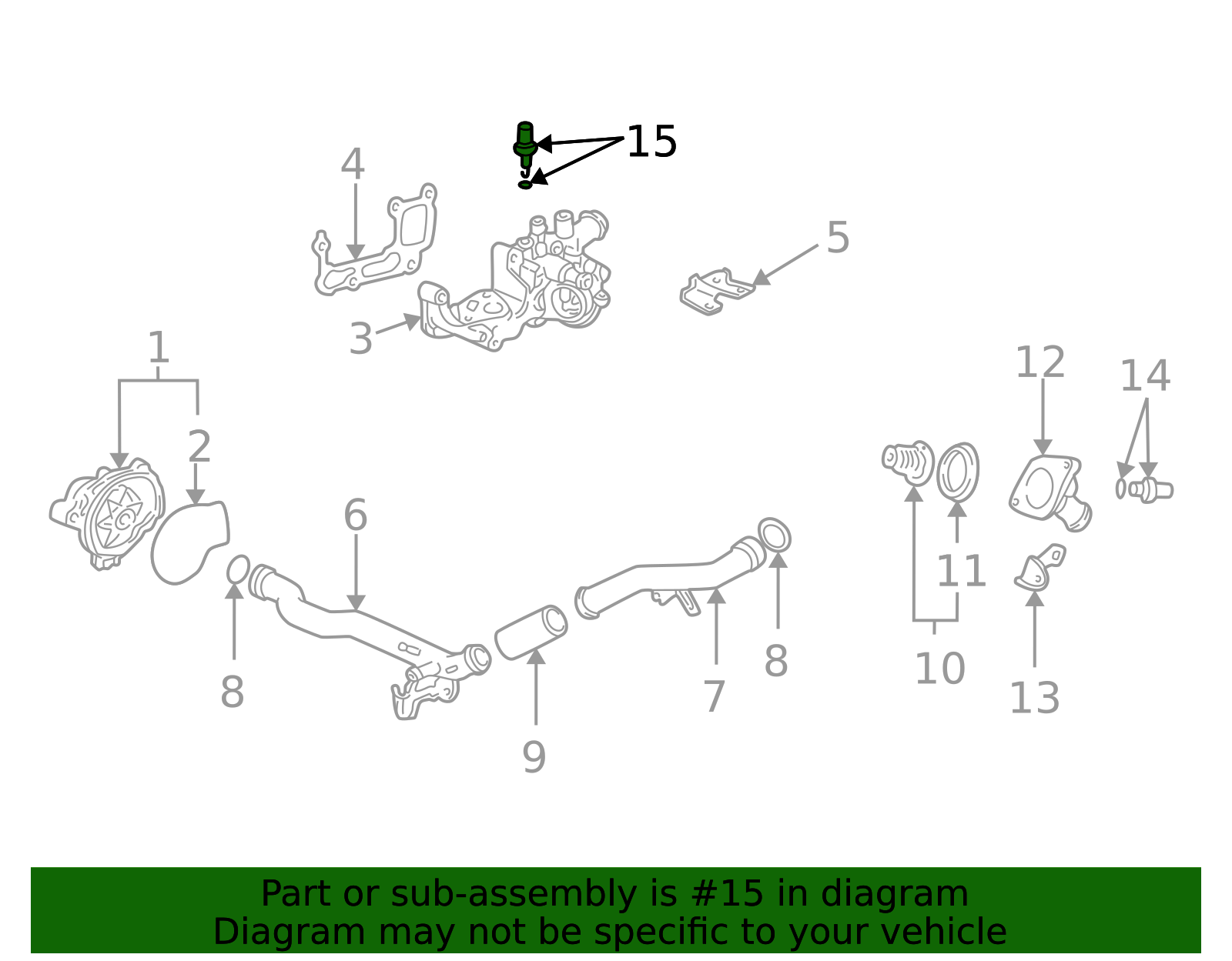 37870-PLC-004 - 2001-2011 Honda - Sensor Assembly Water