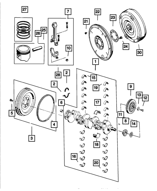 « 53020123 – Engine 4.0L Six Cylinder : Bielle Boulon pour Mopar Image »