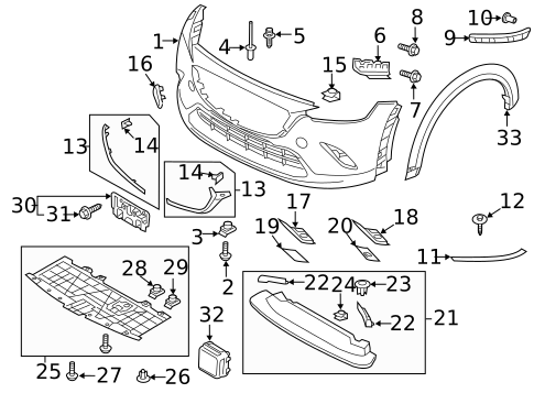 Bumper & Components - Front for 2021 Mazda CX-3 #1