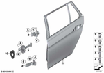 41009628766 - Bodywork: Door Rear Right for BMW Image