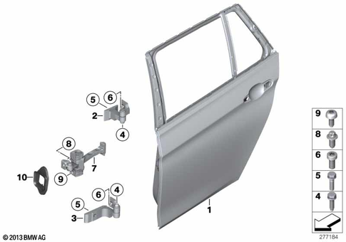 Door, Rear for 2016 BMW 330iX #0