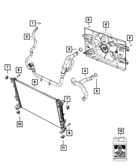 Radiator and Related Parts; Charge Air Cooler for 2018 Jeep Cherokee #3