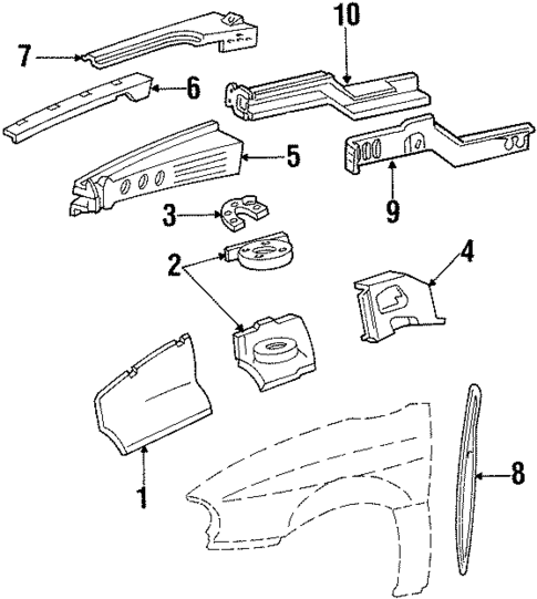 Structural Components & Rails for 1998 Ford Windstar #0