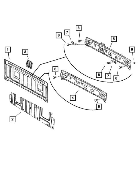 Aperture Panel, Pillar Supports and Cab Back  for 2008 Dodge Ram 2500 #2