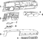 15590559 - Body: Instrument Panel for Chevrolet: Blazer, C/K Pickup, K5 Blazer, R10, R20, R30, Suburban C10, Suburban C20, Suburban K10, Suburban K20, Suburban R10, Suburban R20, Suburban V10, Suburban V20, V10, V20, V30 | GMC: C1500 Pickup, C2500 Pickup, C3500 Pickup, Jimmy, K1500 Pickup, K2500 Pickup, K3500 Pickup, R1500 Pickup, R2500 Pickup, R3500 Pickup, Suburban C1500, Suburban C2500, Suburban K1500, Suburban K2500, Suburban R1500, Suburban R2500, V1500, V1500 Suburban, V2500, V2500 Suburban, V3500 Image
