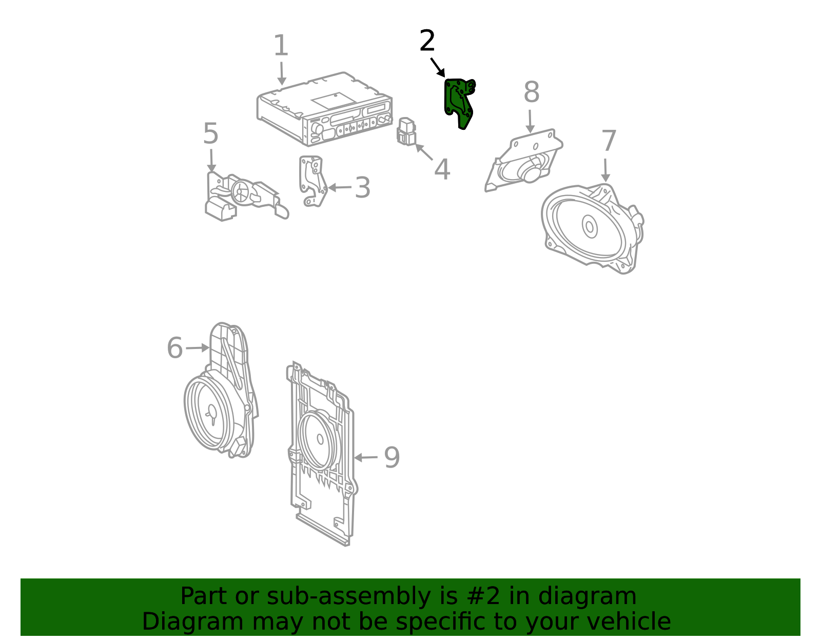 86211-89111 - Radio Bracket 1995-2004 Toyota | Longo Toyota Parts
