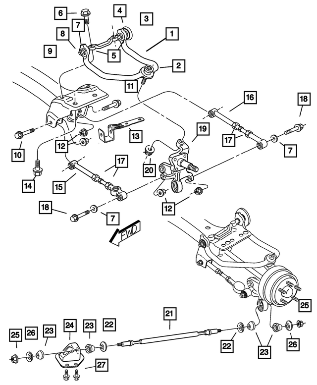 4695221 - Rear Suspension: Pivot Bar Cap for Mopar Image