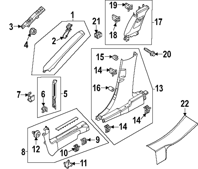 LJ8Z58026A52A - Body: Bracket for Ford: Mustang Mach-E Image