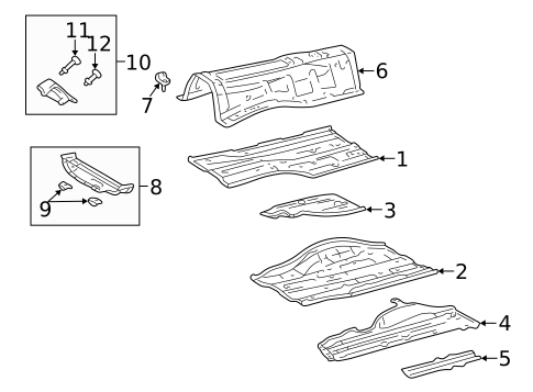 Floor & Rails for 2004 Lexus IS300 #0