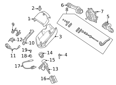 Shroud, Switches & Levers for 2000 BMW 323Ci #0