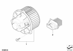 64116927598 - Heater and Air Conditioning: Blower Unit for BMW: Z4 2.5i, Z4 3.0i, Z4 3.0si, Z4 M3.2 Image image