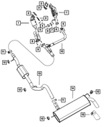68249083AA - Exhaust: Exhaust Pipe And Converter for Mopar Image
