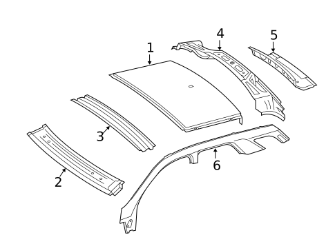 Roof & Components for 2018 Mercedes-Benz GLS450 #1