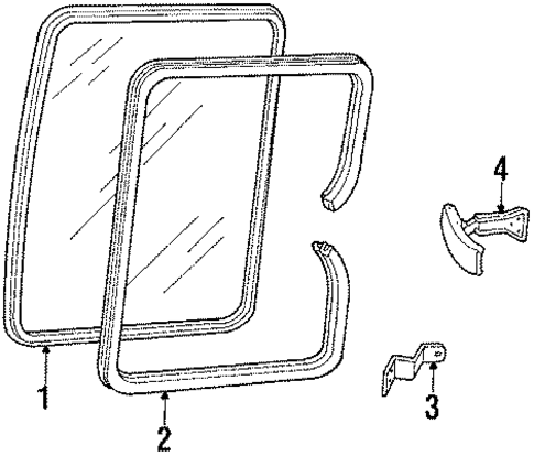 Side Glass for 1992 Ford Ranger #0