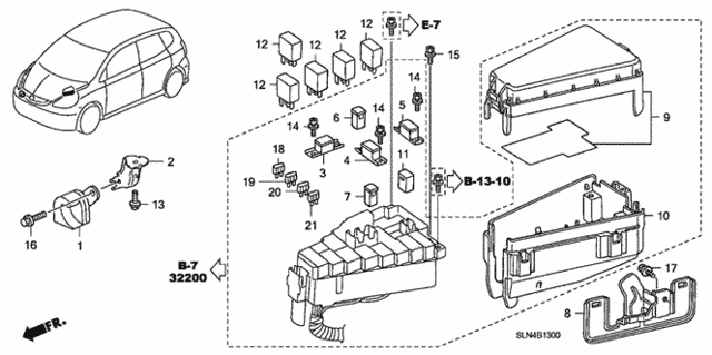 Control Unit (Engine Room) for 2007 Honda Fit #0