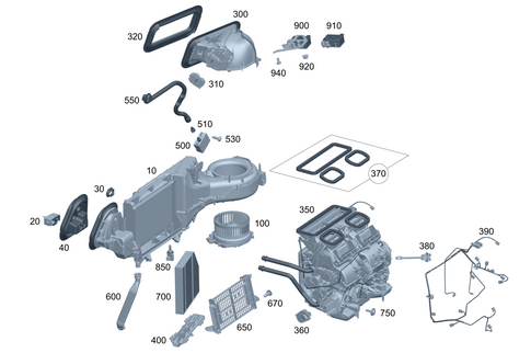 Heating and Air Conditioner Housing with Blower and Wiring Harness for 2025 Mercedes-Benz SL43 AMG #0