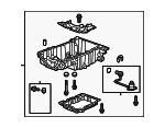 12676336 - Engine: Oil Pan for Buick: Envision, LaCrosse, Regal, Regal Sportback, Regal TourX | Cadillac: ATS, CT6, CTS | Chevrolet: Blazer, Camaro, Equinox, Impala, Malibu, Malibu Limited, Traverse | GMC: Acadia, Terrain Image