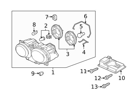 Headlamp Components for 2007 Jaguar Vanden Plas #0