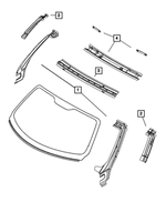 4724605AB - Body Sheet Metal Except Doors: Windshield Side Frame, Left for Mopar Image