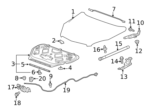 Hood & Components for 2012 GMC Terrain #0