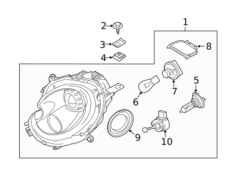 Bulbs - Chassis for 2013 Mini Cooper #6