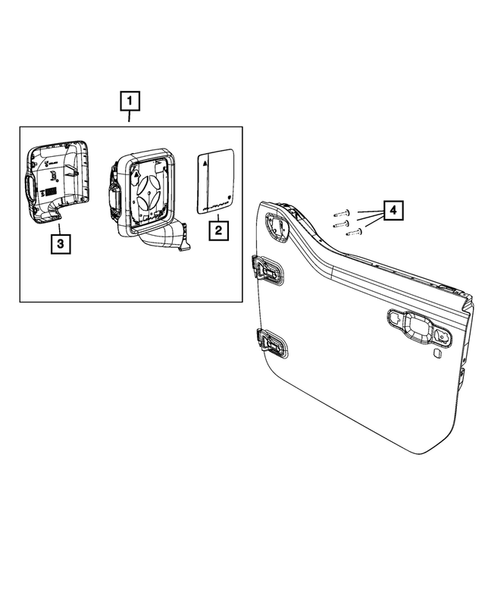 Exterior Mirror for 2021 Jeep Wrangler #1