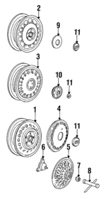 25551430 - : Wheel Cover for Buick: Commercial Chassis, LeSabre, Roadmaster Image